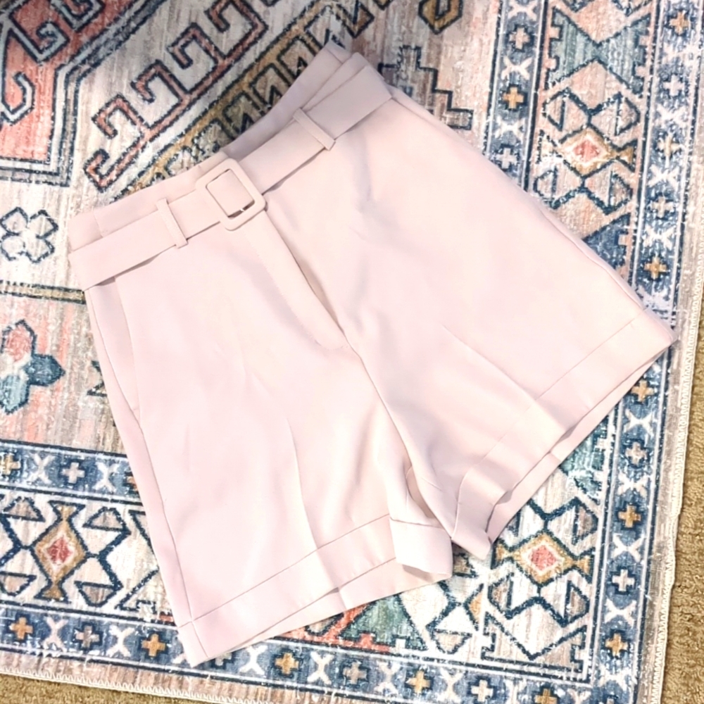 Express high rise belted shorts